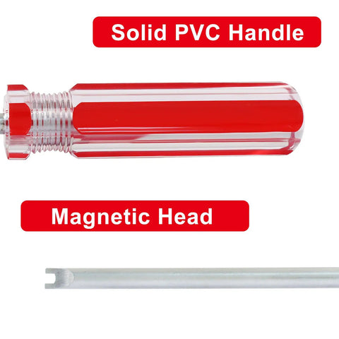 Top Shelf Five Piece Magnetic U Type Precision Driver Kit With Hardcore Steel Blades And Slick Secure Bit Holders showing PVC handle and magnetic head.