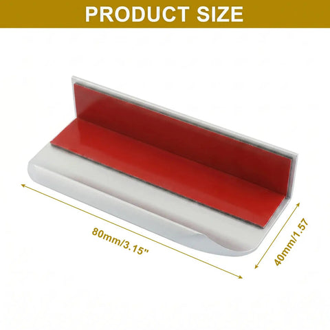 5 Pack Adhesive Edge Finger Pulls For Cabinets And Kitchen, 3.15 Inch No Drill Aluminum Drawer Pulls, silver finish, side view