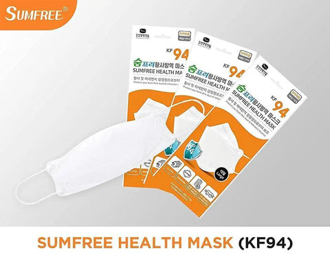 KF94 4 Layer Disposable Face Masks For Adults Large 20 Pack Made In Korea 100 Percent Certified By KFDA displayed with packaging