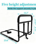 Bed Rails For Old Folks And Seniors With Adjustable Height Under Mattress Bed Guard With Storage Pocket Non Slip Foam Portable Easy Install