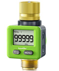 Water Flow Meter With Brass Body For Outdoor Garden Hose And Lawn Sprinkler, RV Tank Fill, 5 Percent Accuracy, 180 Degree Screen