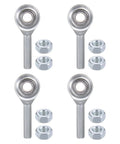 Top Tier Male Rod End Bearing Kit 1/4 Inch Bore 1/4-28 Unf Right Hand Thread Set with jam nuts and spherical center.