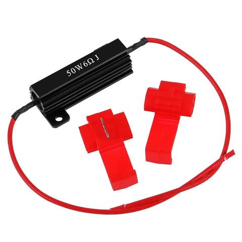 4 Pack 50W 6 Ohm LED Load Resistors For Turn Signals Stop Hyper Flash And Error Codes With Eight Quick Wire Connectors Black Durable Build