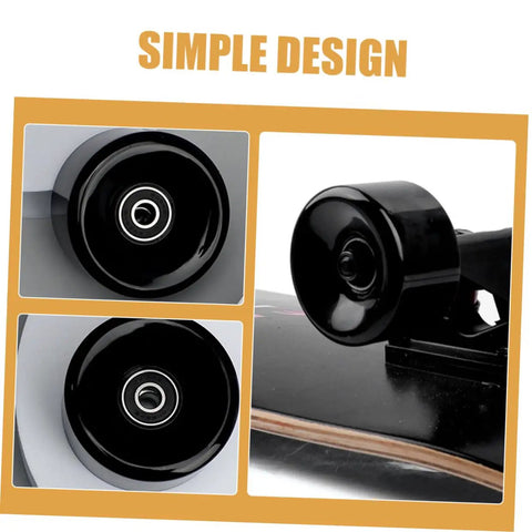 Quad Skate Wheels Replacement Double Row PU High Bounce Outdoor And Indoor Roller Skate Wheels With Bearings, simple design close-up