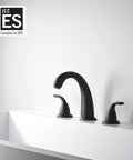 Matte Black Roman Tub Faucet With Valve Three Hole Deck Mount High Flow Tub Filler That Fills Up Fast For A Quick Bath 12.16 GPM At 60 PSI