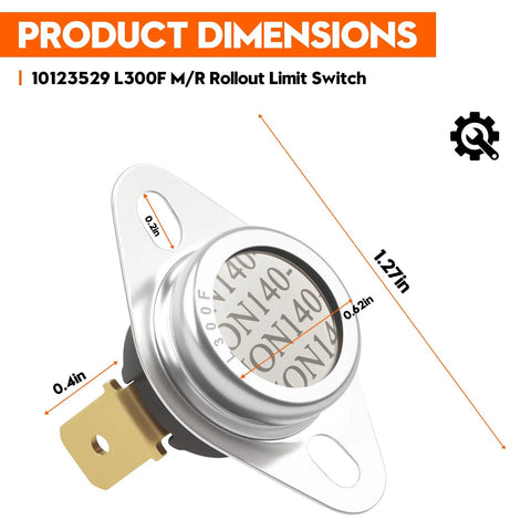 No Sweat Manual Reset Rollout Limit Switch For Furnaces Gas Ranges And Ovens That Trips At Three Hundred Degrees To Dodge Fire Risks And Keep Your Gear Running Smooth All Season Long