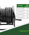Heavy Duty RV Power Cord Reel For Fifty Amp Cables Holds Up To Fifty Feet Of Six Three Plus One Eighth AWG Cable All Metal Winding Reel