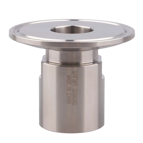 Two Inch Tri Clamp Adapter To Three Quarter Inch FNPT Thread Ferrule Sanitary Pipe Fitting Stainless Steel 304 For Food Beverage Dairy