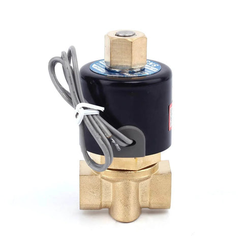12V DC Brass Electric Solenoid Valve Normally Open 1/4 Inch NPT For Water Air Diesel 2 Way Go-To Valve With Brass Body