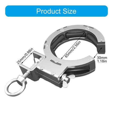 Multiple Angle Adjustable Wire Guide Roller With Reinforced Steel Bracket For Cable Routing And Bridge Wire Pulling In Commercial Conduit Layout, 65mm ring opening, stainless steel size view