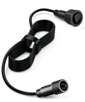 Heavy Duty 16 Foot Extension Cable For Outdoor Landscape Spotlights Slick Daisy Chain Adapter weatherproof black cord