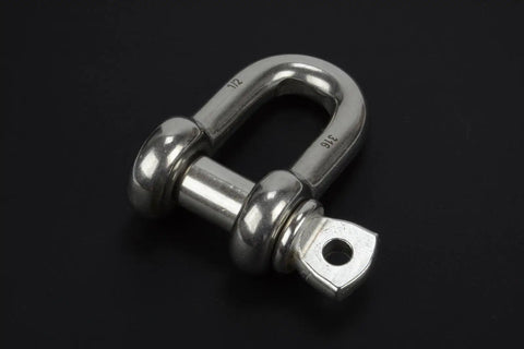 Rock Solid 1/2 Inch Chain Shackle Clevis Bow Ring Forged From Saltwater Proof 316 Stainless Steel for heavy-duty rigging