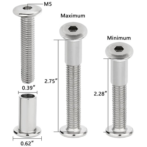 Twenty Five Piece Pack Of Silver M8X50mm High Grade Carbon Steel Wood Screws Built For Thick Timber Diy Cabinetry And Tough Home Fixes With Wicked Strong Hold And Dead Simple Installation sizes and measurements with two screws