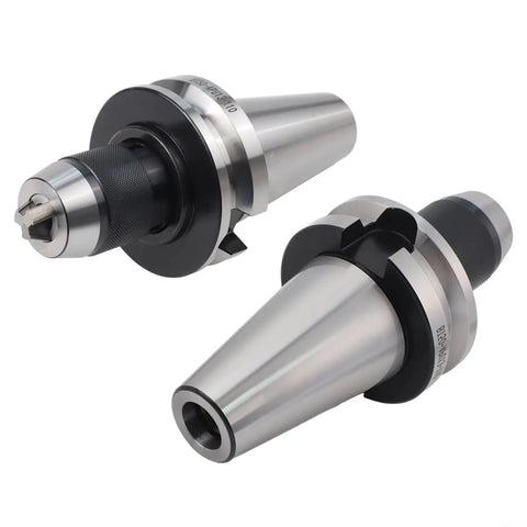 Beefed Up Heavy Duty CNC Drill Chuck Holder With Self Tightening System For BT30 BT40 BT50 Collets APU08 APU13 APU16 Adapters Hardened Steel Lathe Chuck Three Jaw Clamping System Milling Machine Upgrade For BT50 APU13 110L, twin angled view