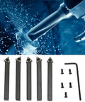 5-pack 1/4in indexable carbide turning tool bits with tungsten carbide inserts, screws and hex key for lathe machining