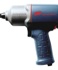 Ultra Tough 1/2 Inch Air Impact Wrench Delivering 780 Ft Lb Reverse Torque And Featherable Trigger side view and ergonomic grip.