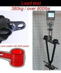Heavy Duty Tricep Rope Attachment For Cable Machines 27 And 35 Inch Nylon Braided Rope With Solid Rubber Ends Universal Gym Compatible Pulldown Accessory Builds Triceps Biceps Back Shoulders Abs Two Color Black Red during load test showing 380kg weight capacity