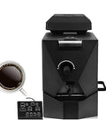 Automatic Electric Air Coffee Bean Roaster With Three Roasting Programs and Nine Professional Baking Curves, black design with coffee cup