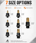 Drill Powered Rivet Nut Kit M3 To M8 Threaded Insert Tool Set For Automotive Repairs DIY Projects And Metal Fabrication Durable Steel Construction For Fast Secure Installations In Aluminum And Steel Panels, 7 mandrel sizes