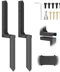 Kickass Heavy Duty Fence Post Repair Kit 2 Pack Rock Solid 8mm Double Layer Steel Post Anchor showing two steel anchors and hardware.