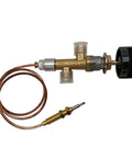 Low Pressure LPG Propane Gas Fireplace Fire Pit Flame Failure Safety Control Valve Kit With Three Eighth Inch Male Flare Swivel And Five Eighth UNEF Thread Fittings Easy Install brass valve and thermocouple