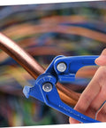Close-up of Heavy Duty Carbon Steel Conduit Bender Tool For 1/8 3/16 And 1/4 Inch manual bending copper pipe.