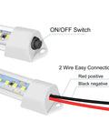 12V LED Interior Light Bar With Magnetic Mounts And On Off Switch For Cars Trucks Vans RVs Campers Boats Cargo Trailers