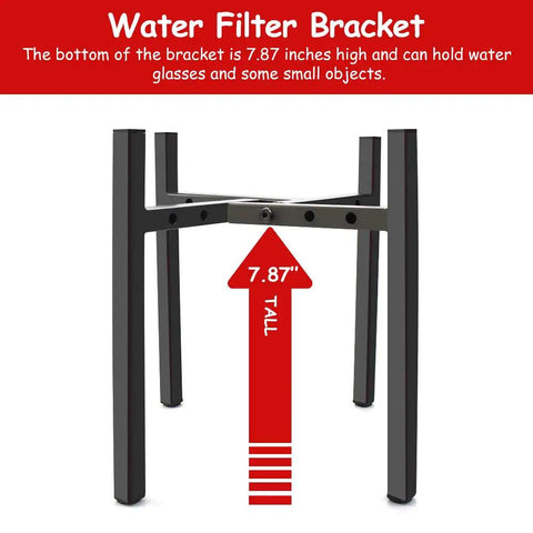 Adjustable Water Filter Stand, 8 Inch Tall, Fits 7.5, 8.5, 9.5 Inch Wide Tanks, No Fuss Non Skid Pad Included, Elevates Your Filter