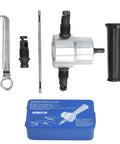 Double Head Sheet Metal Nibbler Cutter Multi Tool for Straight Lines Curves and Arcs with handle and parts shown