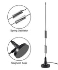 Four Pack Police Scanner Antennas 20 to 1300MHz HF VHF UHF BNC Male For Scanners 7dBi Gain 50 Ohm 3M Cable with spring oscillator and magnetic base