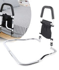 Sturdy Stainless Steel Bed Rail Safety Aid With Anti Slip Handrail For Fall Prevention And Independence next to a bed
