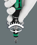 Close-up of Kraftform Series 7400 Adjustable Torque Screwdriver with ergonomic handle showcasing torque dial and Rapidaptor chuck.