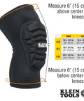 All Day Comfort Lightweight Padded Knee Sleeves With Breathable Mesh Back Contoured EVA Knee Pads Black Size L XL