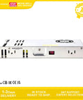 Straight Up Heavy Duty 5V 73A 350W Single Output Switching Power Supply With 115 230Vac Input, side view showing sleek low profile chassis.