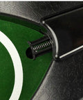Indoor Golf Putt Practice Mat Set With Automatic Ball Returner Realistic 4cm Artificial Turf For Home Use close-up of ball return mechanism