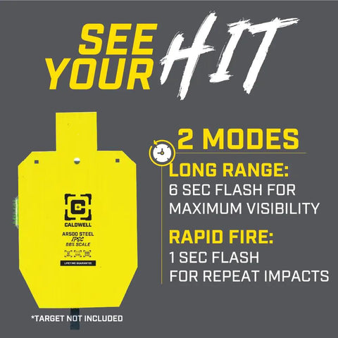 Flash Bang Pro Target Hit Indicator With Impact Light System, Instant Hit Feedback From 10 Ultra Bright LEDs, 2 modes displayed