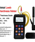 Rock Solid Portable Digital Leeb Hardness Tester showing LCD display with 7 hardness scales for metal testing.