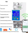 Heavy Duty 80 Amp Smart Circuit Breaker With RS485 Wifi Remote Switch And Built Tough Leakage Protection For No Sweat Energy Tracking On Home Solar Arrays, displaying a smart meter with remote control features.