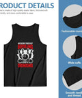 Men's Dope 100% Cotton Muscle Tank Top, Badass Bicycle Mechanic Graphic Tee, Fresh Summer Undershirt, Lightweight Breathable Gym Shirt For Workouts And Sun Shield
