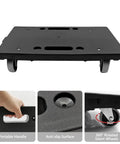 Heavy Duty Furniture Mover Dolly With Wheels 16 Inch Flat Cart Interlocking Design Black Holds Up To 440 Lbs