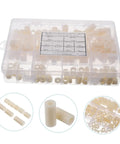 Nylon Round Spacer Nut Kit 150 Pcs Insulated Washers With Labeled Storage Case displayed with compartment details