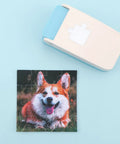 1 Inch Puzzle Hole Puncher For DIY Jigsaw Crafts Portable Cardboard Cutter with custom Corgi dog photo puzzle