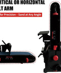Heavy Duty Bench Belt Sander For Metal And Wood, 1 HP Direct Drive Motor, 4 X 36 Inch Belt And 8 Inch Disc Sander, adjustable angle view