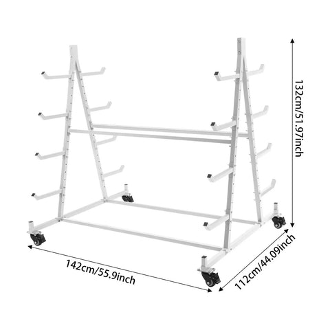 Rock Solid Five Tier Heavy Duty Horizontal Storage Rack With Smooth Rolling Wheels And Sure Lock Brakes 500 Lb Cantilever Lumber Rack dimensions 142cm x 112cm x 132cm.