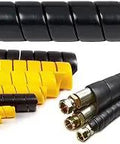 2 Inch HDPE Spiral Wrap Cable Sleeve Hose Protector Black Heavy Duty Flexible Cable Cover for Wires, 50 Feet RoHS