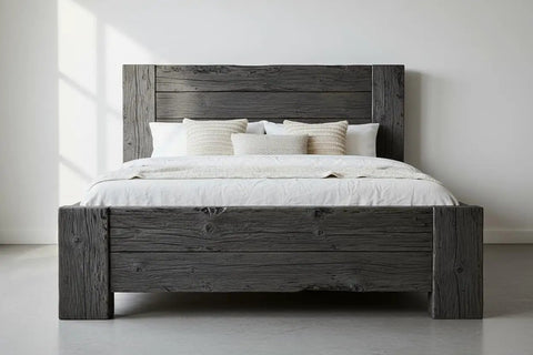 Real Deal Charcoal Reactive Water Based Interior Wood Stain Offering Smoky Weathered Undertones A Totally Voc Free Mix For Modern Rustic Industrial Builds Give Your Next Project Some Serious Kick Bulk Size Ready in a stylish wooden bed frame.