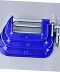 Set of 4 Inch Thickened G Clamp With Quick Release For Woodworking And DIY Projects Heavy Duty Metal C Clamp in blue finish