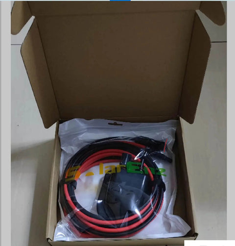 Weatherproof Solar Entry Gland And RV Roof Junction Box ABS Housing with 10 ft 10 AWG Solar Extension Cable and Connector in box