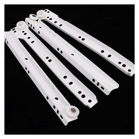 Side Mount Ball Bearing Drawer Rails, 1 Pair, 10 To 16 Inch Silent Glide Two Section Drawer Slide on black background