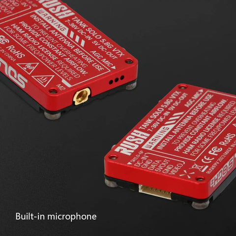 Solo Tank 5.8G VTX Video Transmitter CNC Shell 1.6W High Power Built In Microphone Heat Dissipation Structure